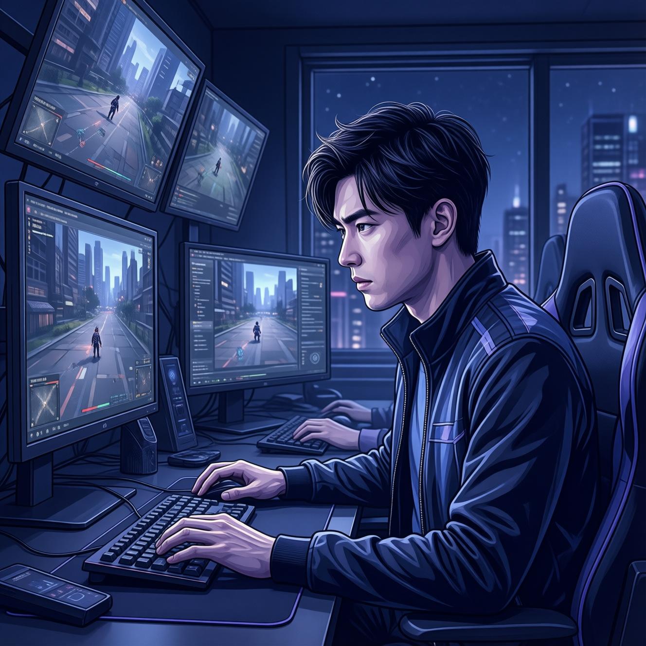 esports player focused mindset during competitive gaming